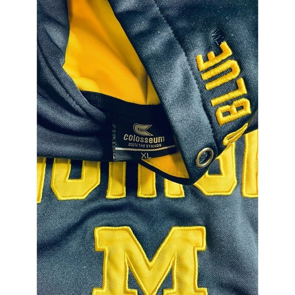 Vintage Blue Michigan Hoodie On Colosseum Tag - Picture 4 of 4